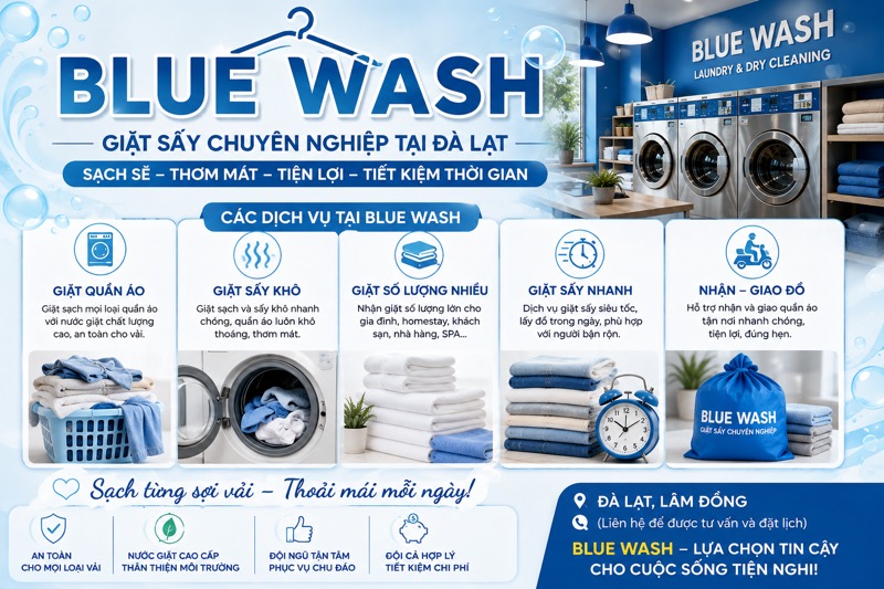 Dịch vụ giặt sấy tại Blue Wash