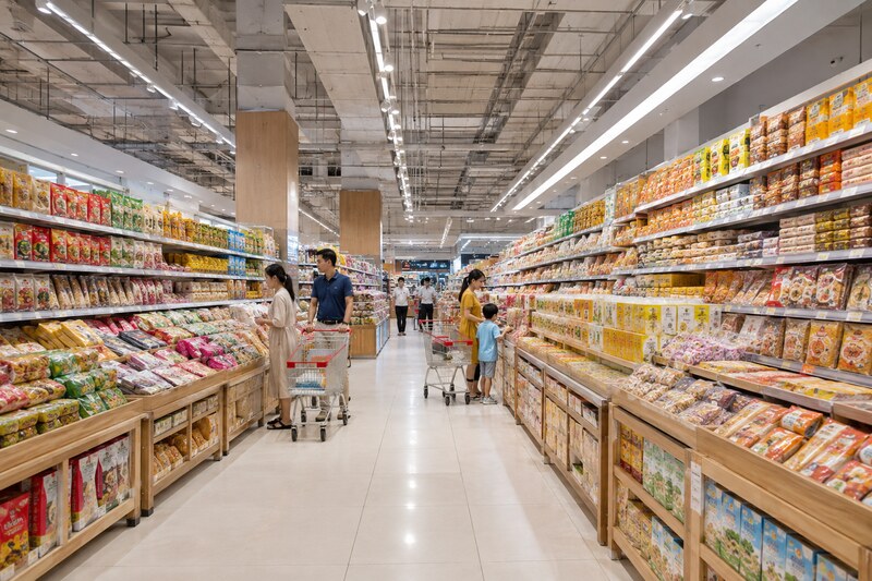 Không gian mua sắm bên trong siêu thị GO Đà Lạt